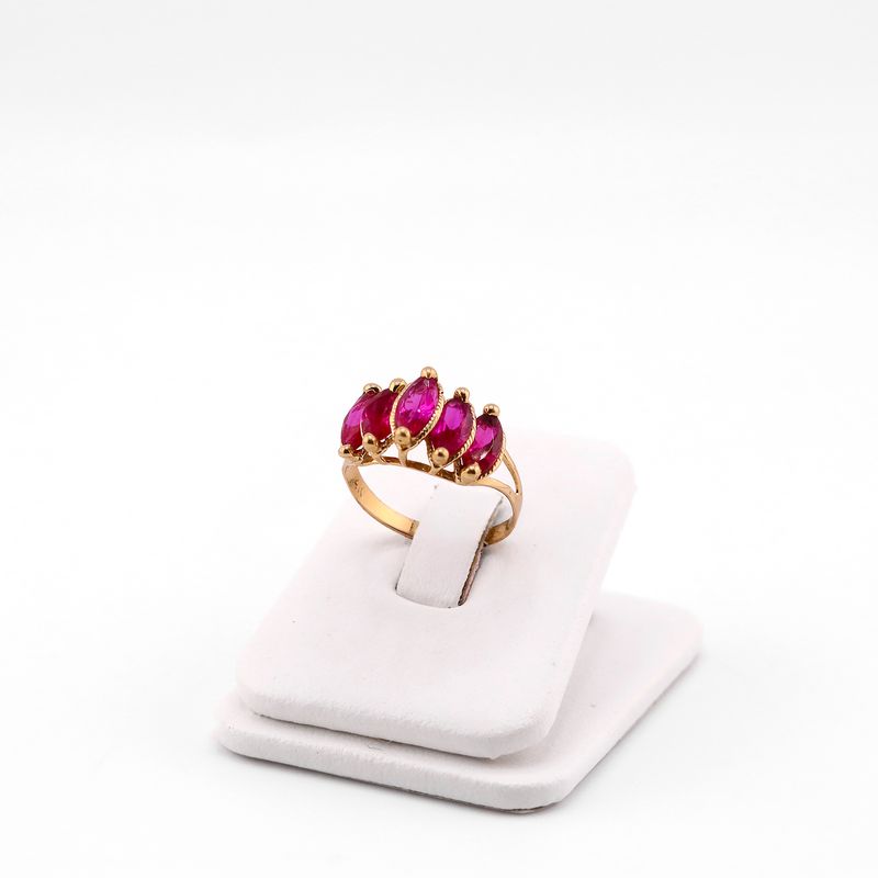 Anillo C/p Fiusha 14k 2.8g #8