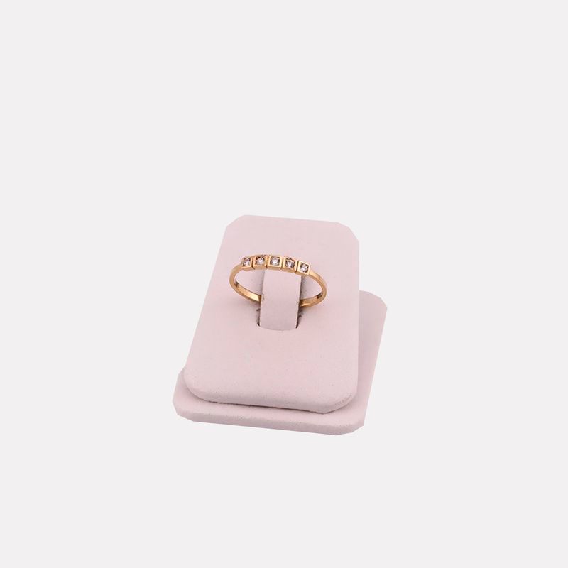 Anillo Churumbela Cuadros C/p 14k 1.3g #6