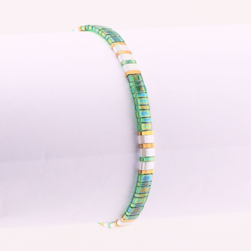 Pulsera Esmeralda De C/v (14 Cm - 17 Cm)