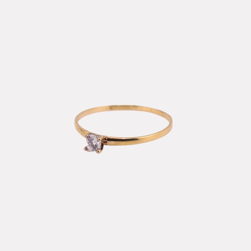Anillo Solitario 10k 0.6g #8