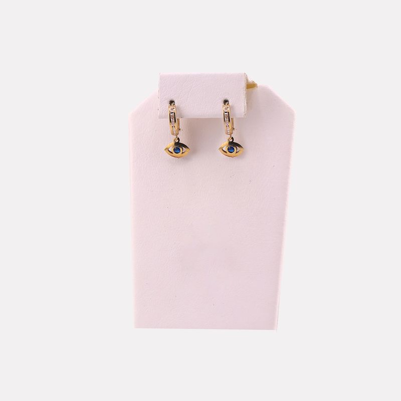 Aretes Huggies Ojito C/p 10k 1g