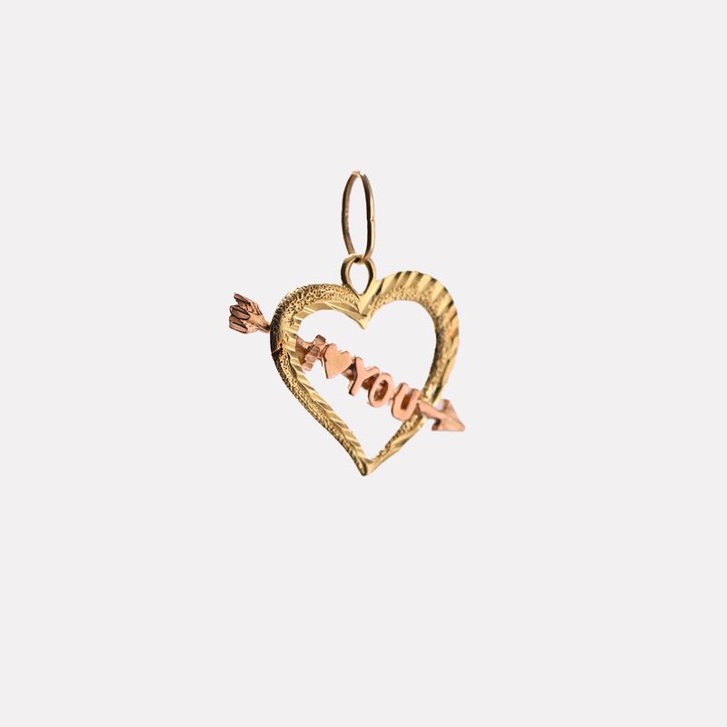 Dije Corazon "i Love You" 14k 0.7g