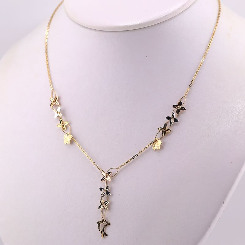 Gargantilla Flores Tns 14k 4.5g