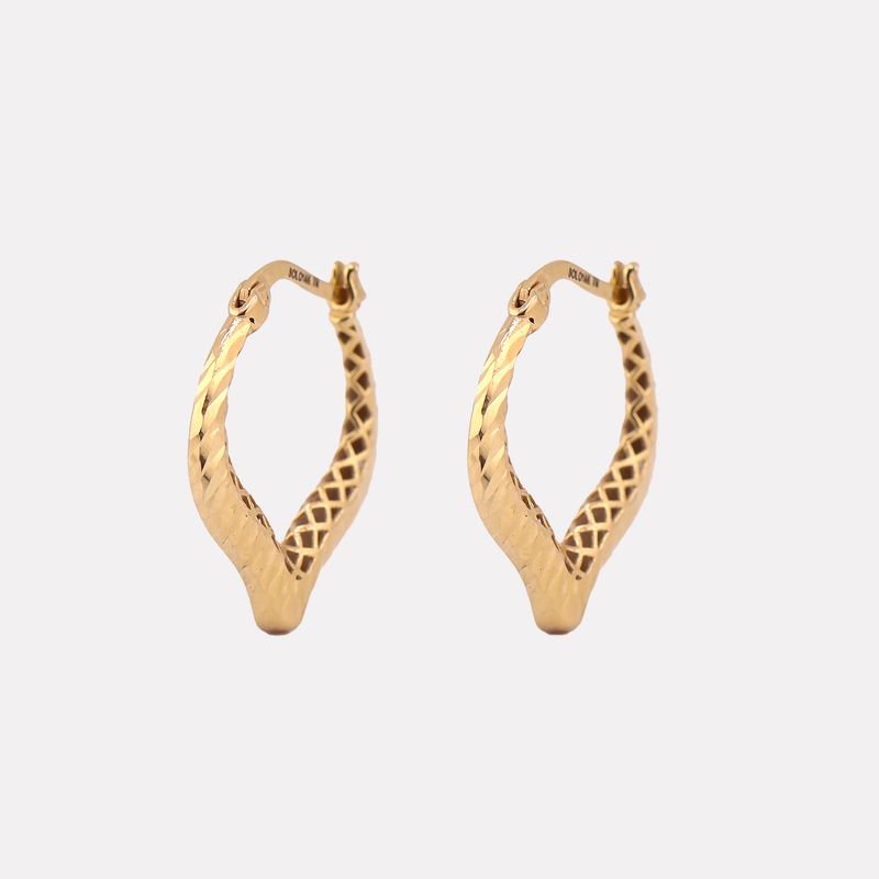 Arracadas Rombo Relim. 14k 2.1g