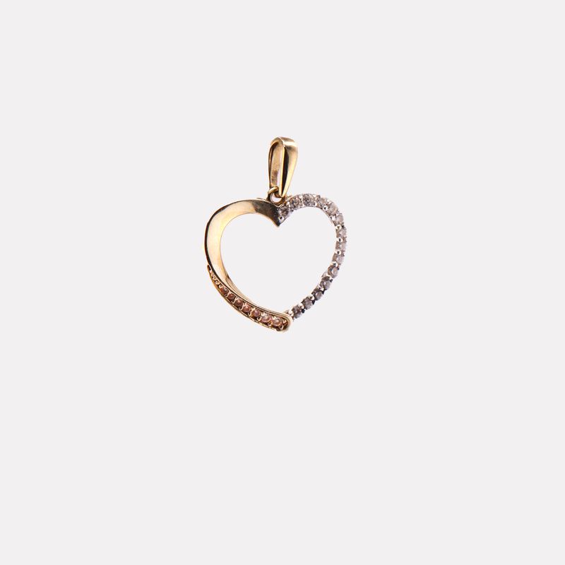 Dije Corazon Silueta C/p 10k 0.6g