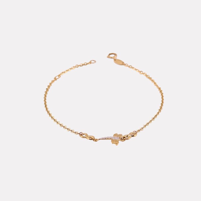 Pulsera Libelula C/p 14k 1.6g 19cm