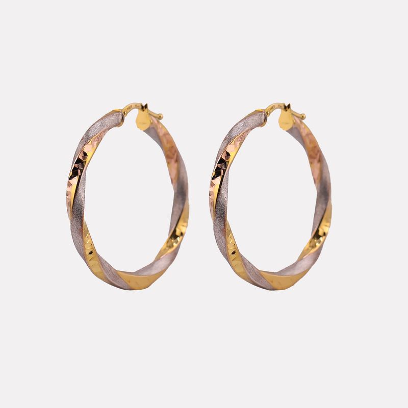 Arracadas Torcidas 2 Tns 14k 4.5g