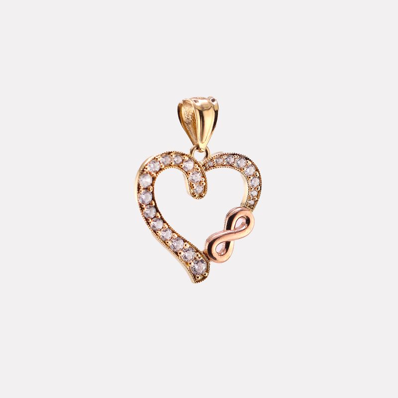 Dije Corazon/infinito C/p 14k 3g