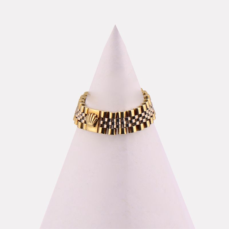 Anillo Tipo Rolex 2 Tns. 14k 6.5g #13