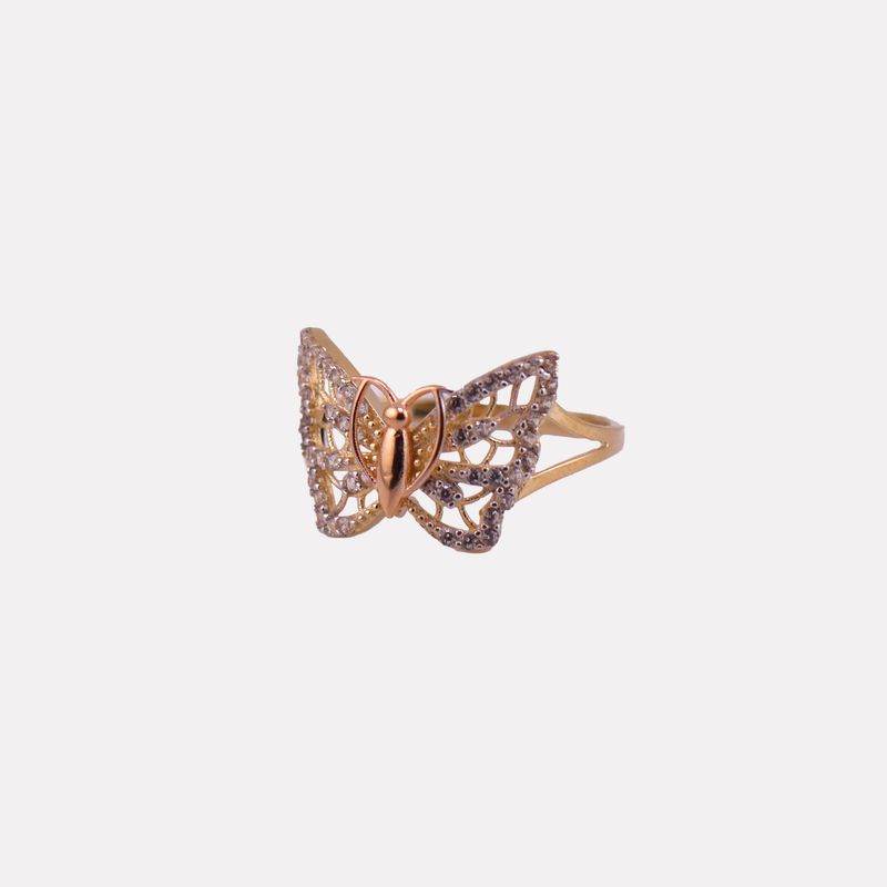 Anillo Mariposa C/p 14k 1.9g #7