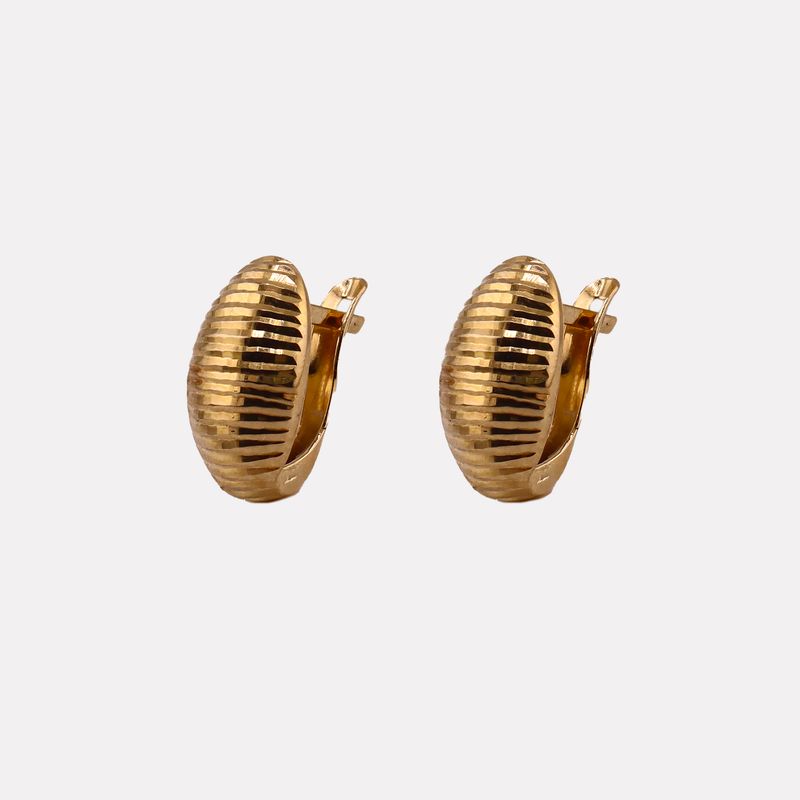 Aretes Ovalos Relim 14k 1.9g