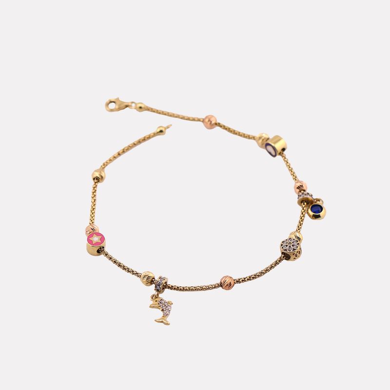 Pulsera Tipo Pandora 14k 5.3g 21cm