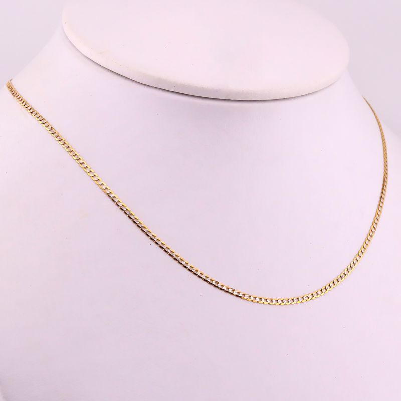 Cadena Eslabon Diamant. 14k 2.2g 41cm