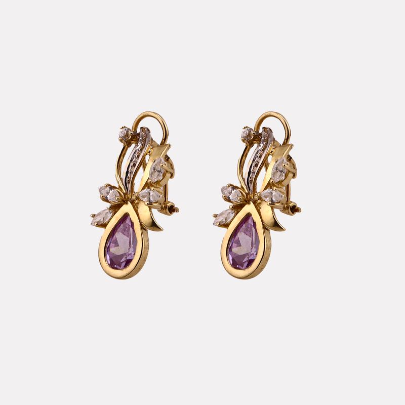 Aretes C/p Lila 14k 5.5g