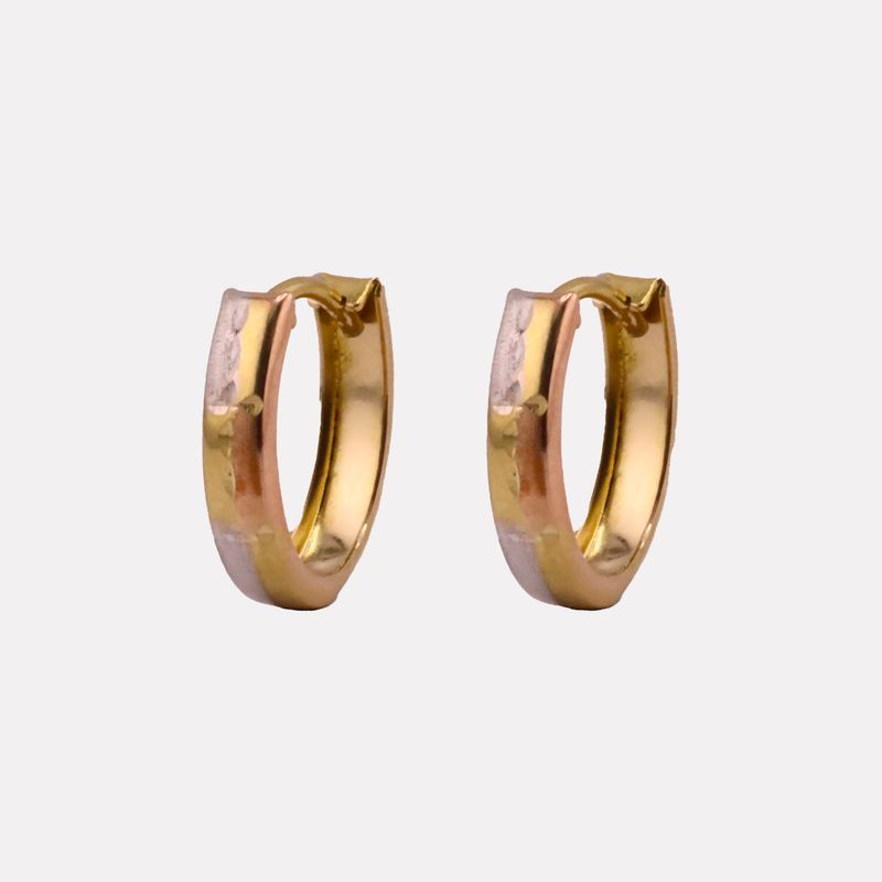 Aretes Huggies Ovalo Tns. 14k 1g