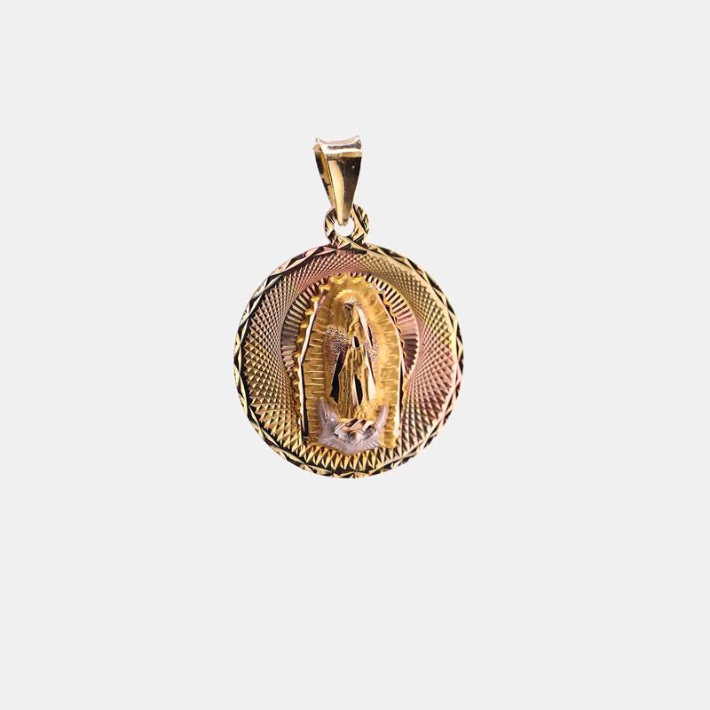 Dije Doble Imagen Circ. 14k 2.7g