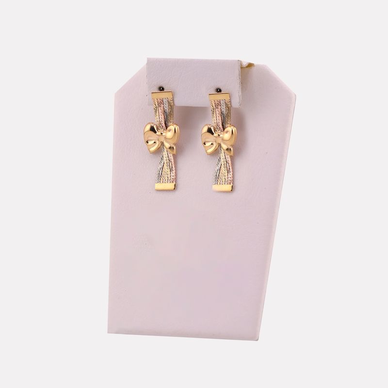 Aretes Moño Tns 14k 2.8g