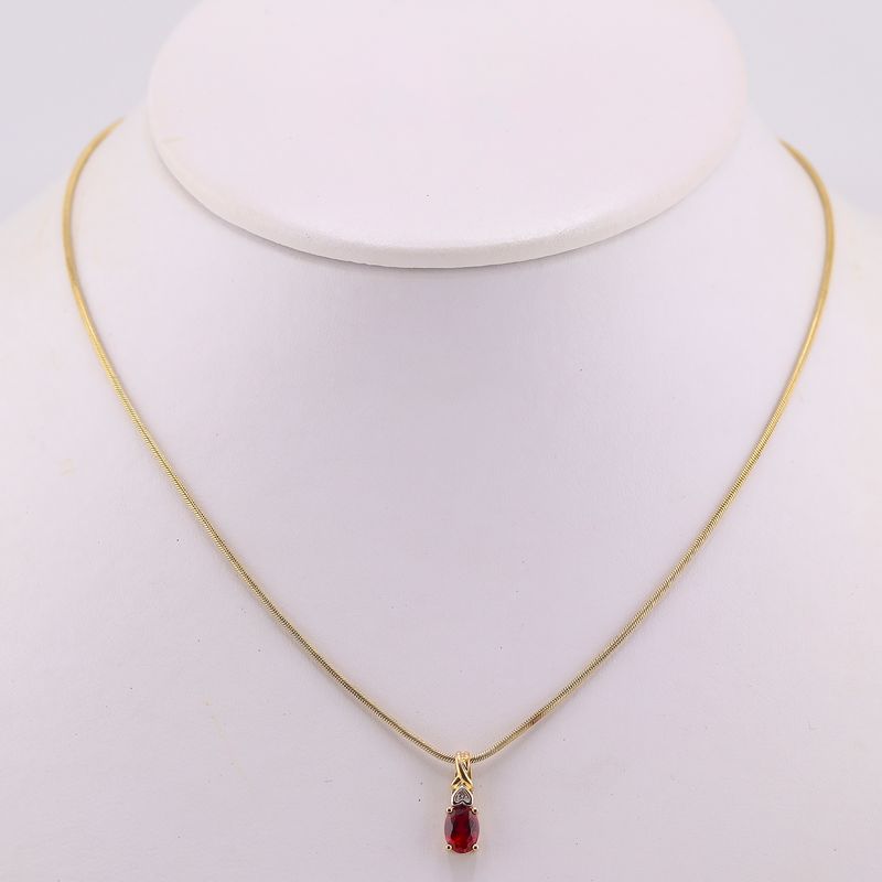 Gargantilla C/p Roja 14k 5.8g