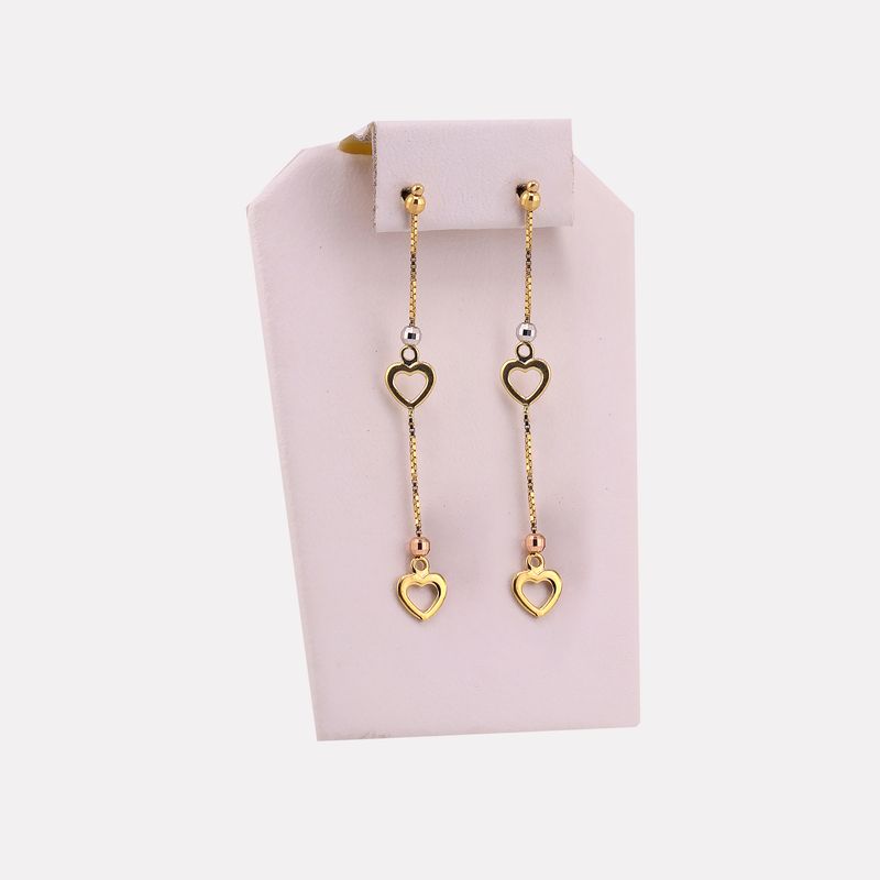 Aretes Corazon 14k 2.5g