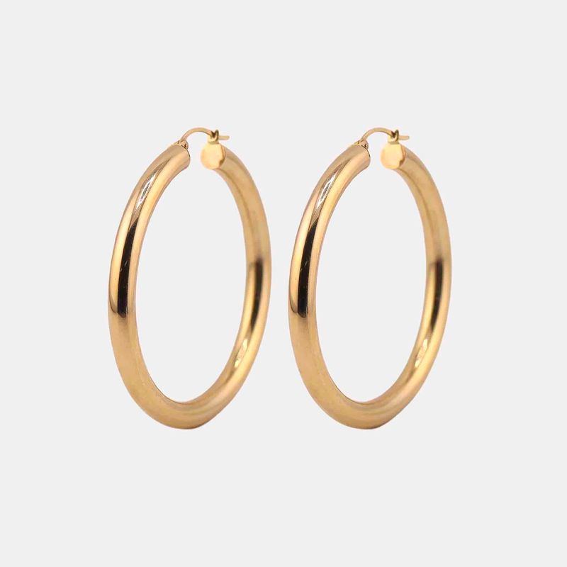 Arracadas Lisas 14k 6.6g