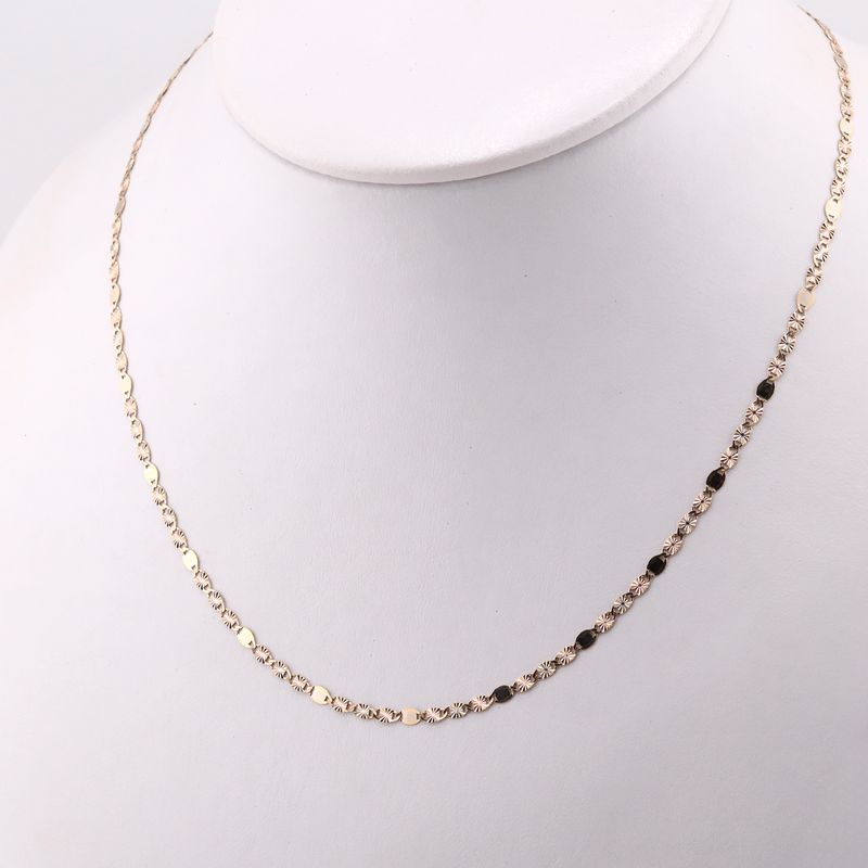 Cadena Mixta 14k 5g 55cm