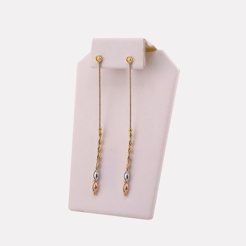 Aretes Largos Borlas  14k 2g