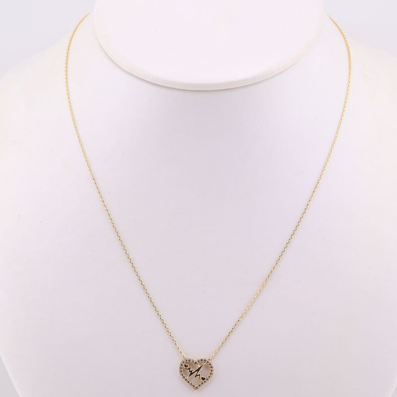 Gargantilla Corazon C/p 14k 2..1g