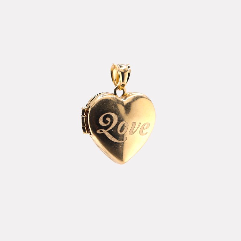 Dije Corazon Relicario 14k 2g