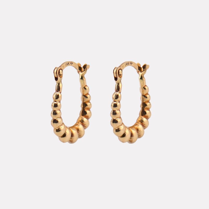 Arracadas Canasta 14k 0.4g