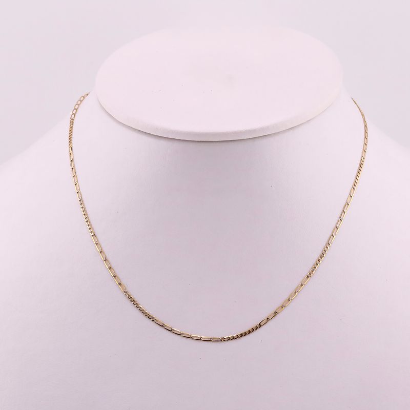 Cadena Eslabon Dimant. 14k 1.7g 50cm