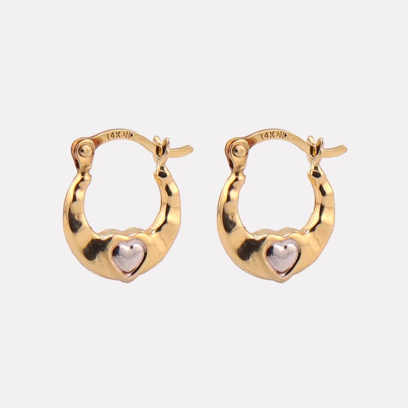 Arracadas Corazon  14k 0.4g