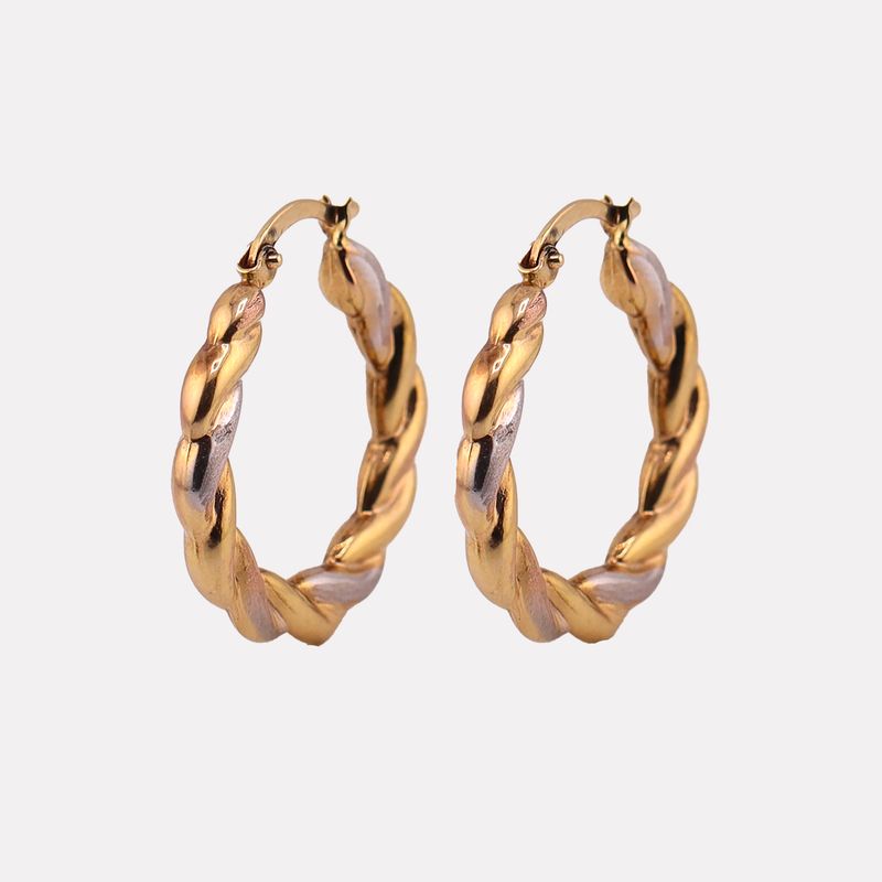 Arracadas Chunky Tonos 14k 2.5g