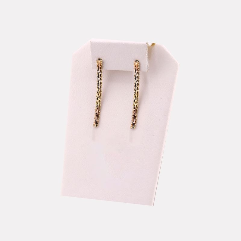 Aretes Largo Petatillo 14k 2.3g