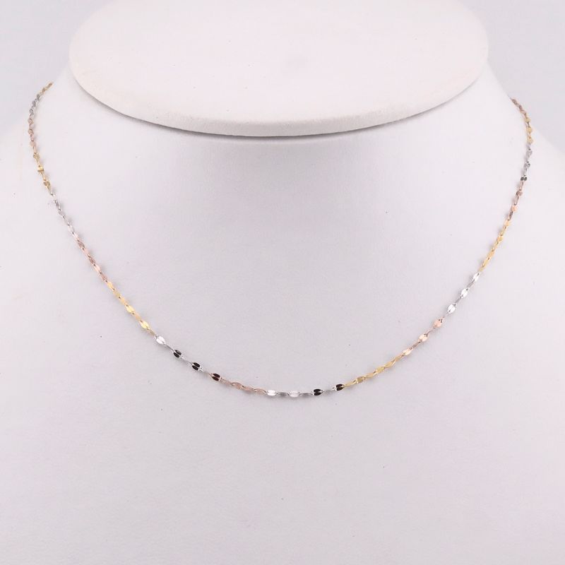 Cadena Granito 3 Tonos 14k 2g 60cm