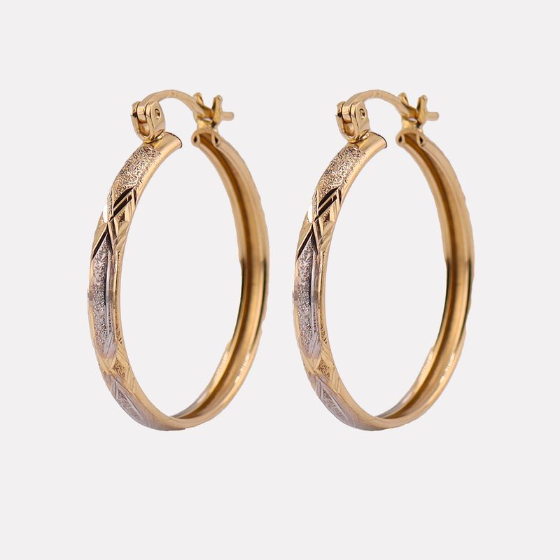 Arracadas Satinadas  14k 2.9g