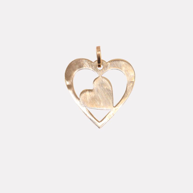 Dije Corazón Doble 14k 0.5g