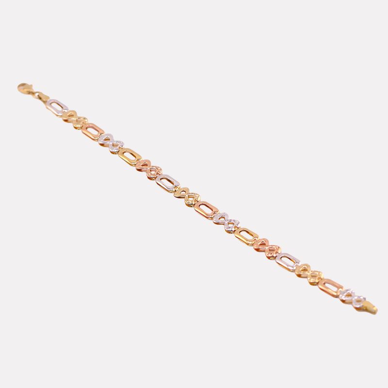Pulso Infinitos Tonos 14k 4.3g 18.5cm