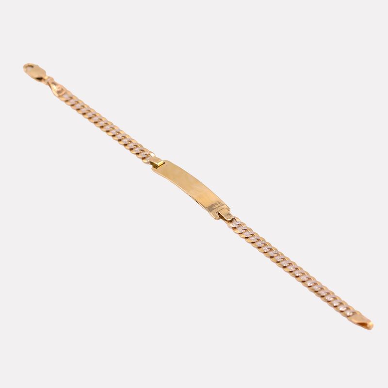 Esclava Eslabon Diamant 14k 4.5g 15.5cm