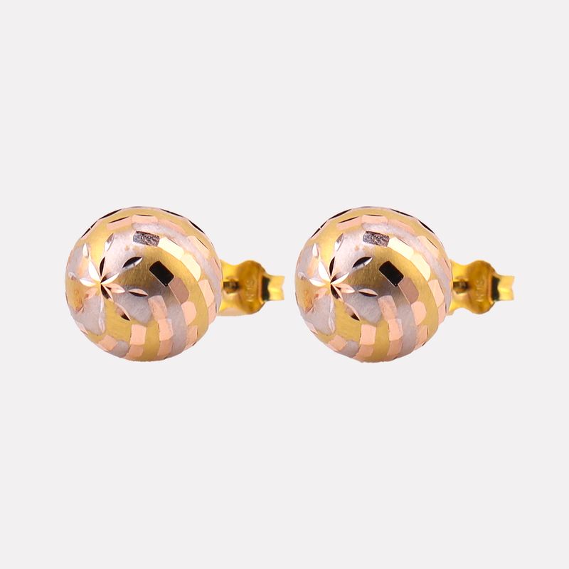 Aretes Esfera Tonos 14k 2.3g