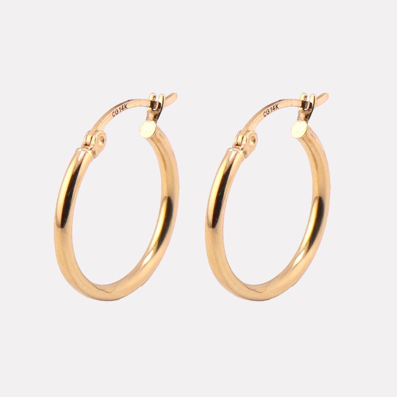 Arracadas Lisas 14k 1.5g