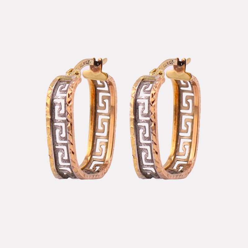 Arracadas Griegas  14k 2.8g
