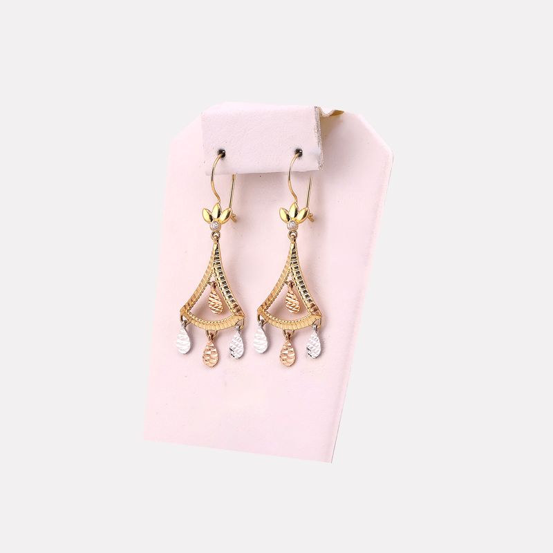 Aretes Ovalos Colg. Tnos 14k 4.8g