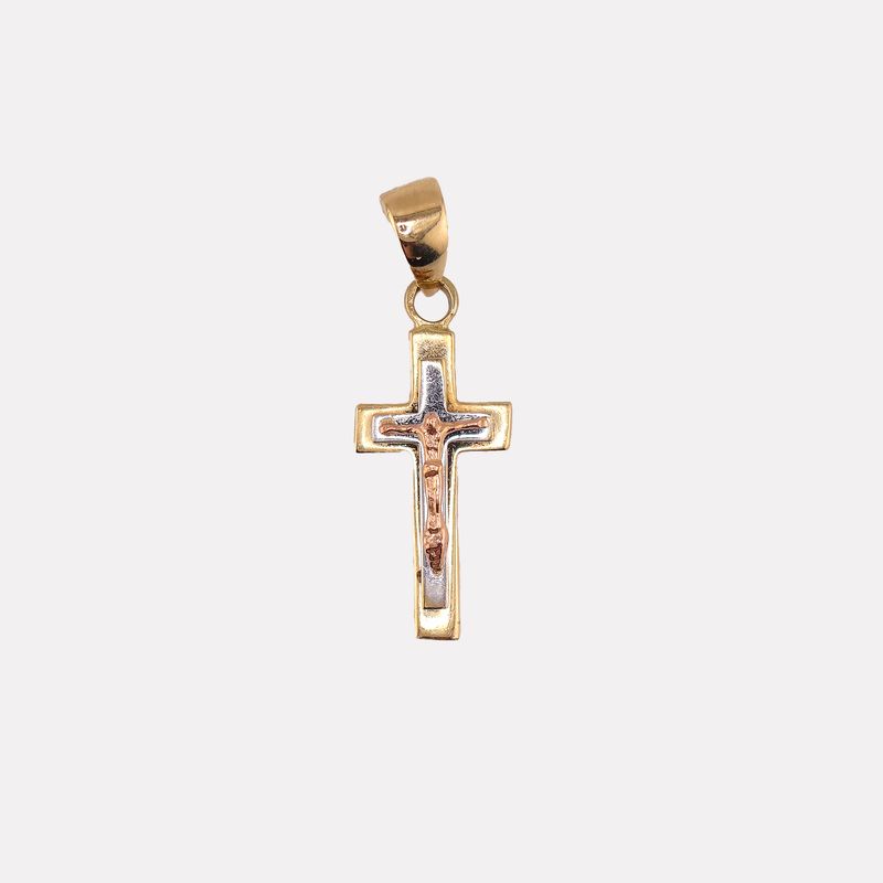 Dije Cruz Cristo  14k 0.8g