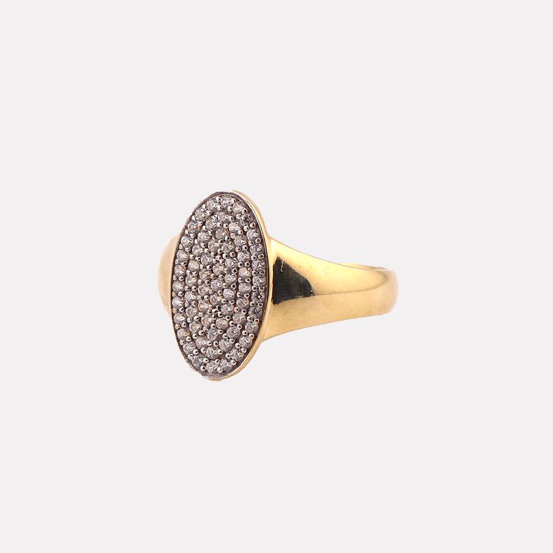 Anillo Ovalo C/p 14k 2.1g #7