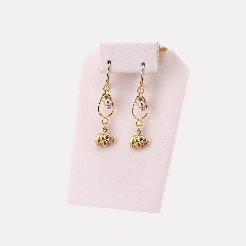 Aretes Elefantes 10k 2.7g