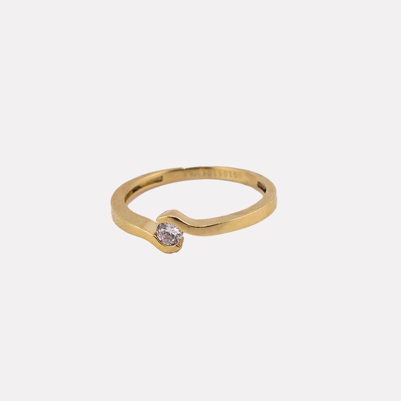 Anillo C/p Blanca 10k 2g #8.5