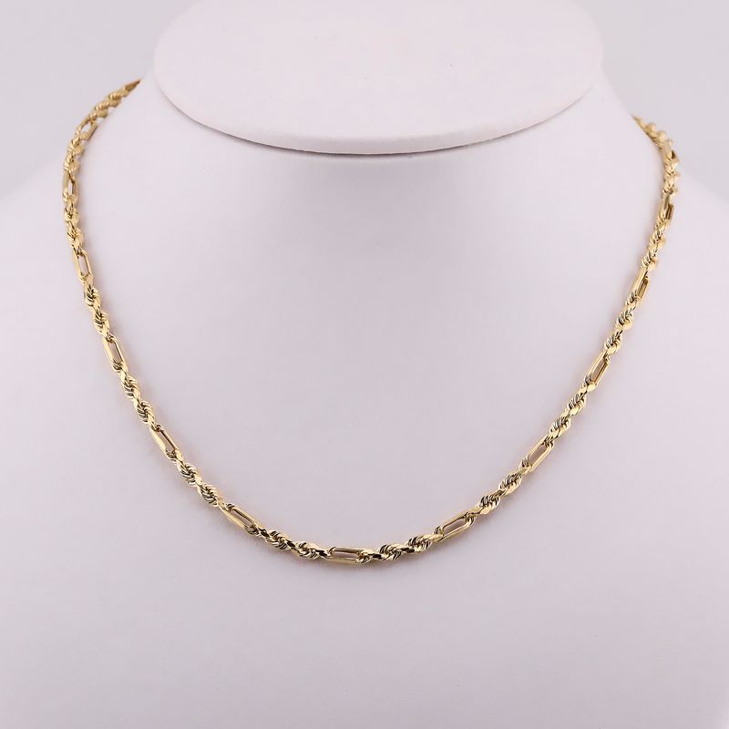 Cadena Figaro 14k 7.7g 55cm