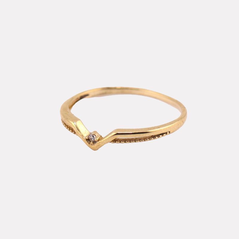 Anillo V C/p 10k 1g #7.5