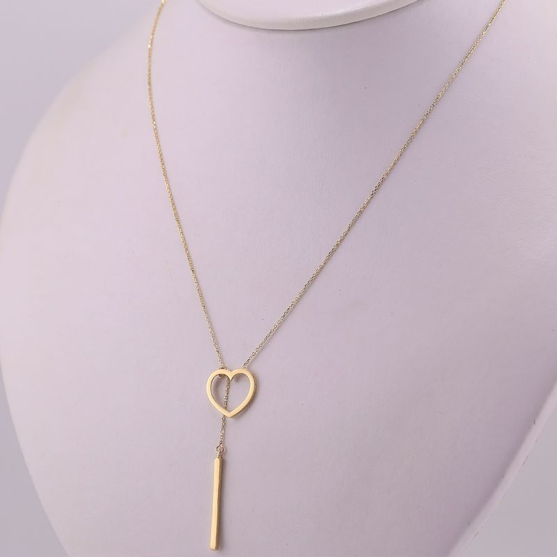 Gargantilla Corb. Corazon Liso 14k 2.7g