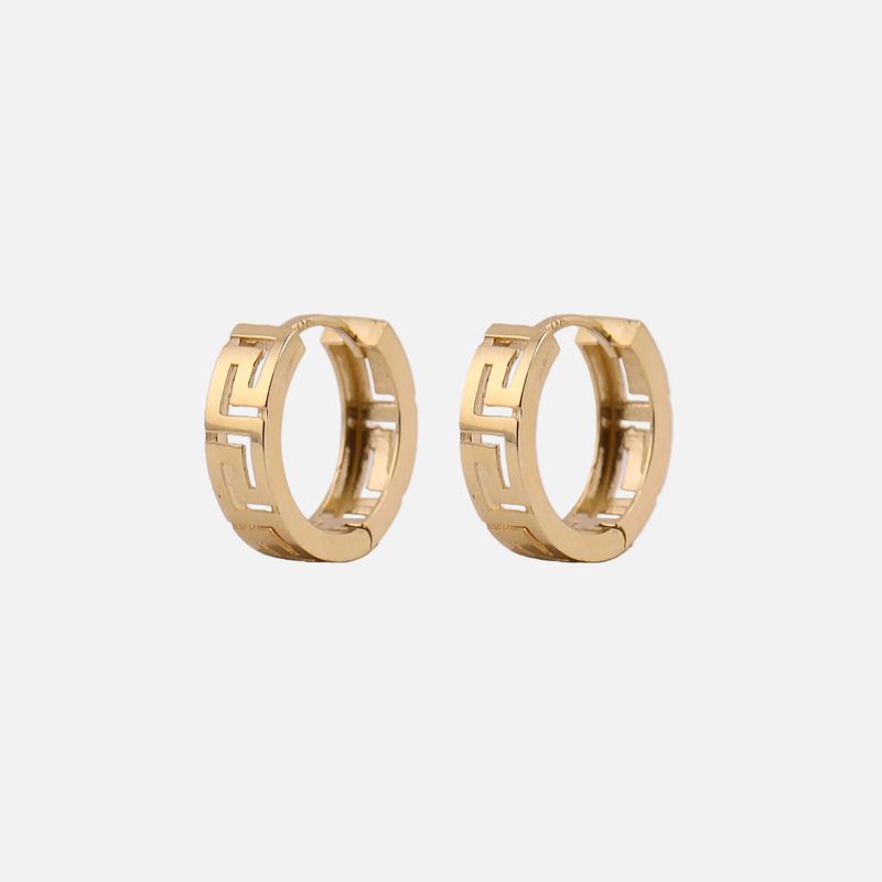Aretes Huggies Griegos 10k 1.8g